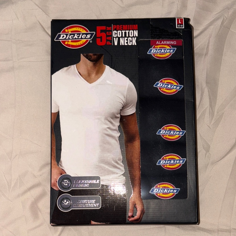 Dickies Premium Cotton V-Neck T-Shirt Pack
